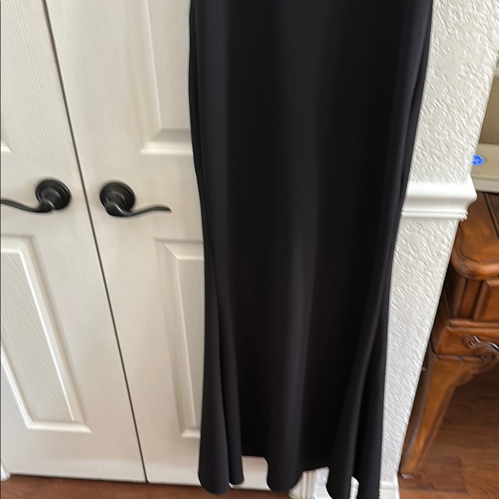 Lulu's Black Sheath Cocktail Dress Spaghetti Strap
